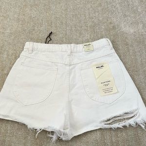NWOT - Rolla's Duster Short in Layla white high rise cutoff, size 31 US, 13 AUS